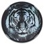 2025 Cook Isl 1 oz Ag Black Proof Black and White Tiger PF-70 NGC