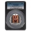 2025 Cook Isl 5 oz Ag Rose City: Petra Al-Khazneh MS-70 PCGS FDI
