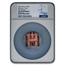 2025 Cook Isl 5 oz Silver Rose City Petra Al-Khazneh MS-70 NGC FR