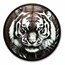 2025 Cook Islands 1 oz Silver Black Proof Black and White Tiger
