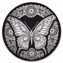 2025 Cook Islands 1 oz Silver Black Proof Butterfly (Box & COA)