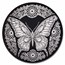 2025 Cook Islands 1 oz Silver Black Proof Butterfly (Box & COA)