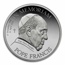 2025 Cook Islands 1 oz Silver Proof In Memoriam Pope Francis