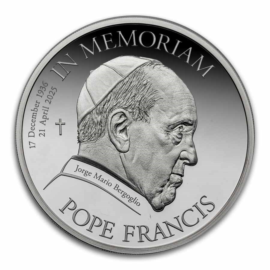 2025 Cook Islands 1 oz Silver Proof In Memoriam Pope Francis