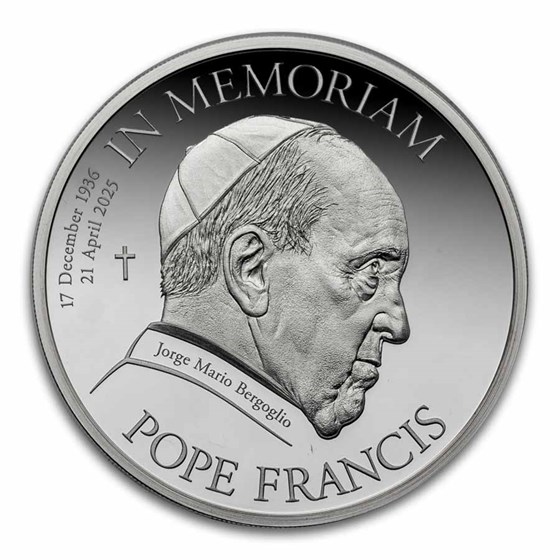 2025 Cook Islands 1 oz Silver Proof In Memoriam Pope Francis 2025 Cook Islands 1 oz Silver Proof In Memoriam Pope Francis