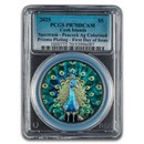 2025 Cook Islands 1 oz Silver Spectrum: Peacock PR-70 PCGS (FDI)