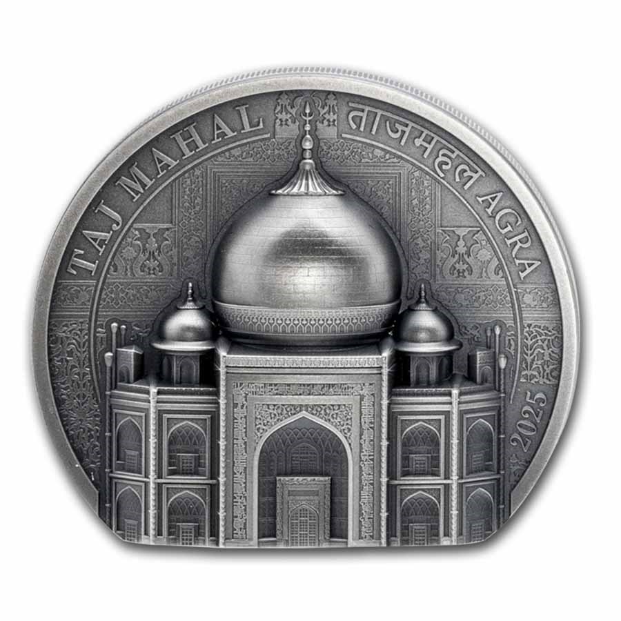 2025 Cook Islands 2 oz Silver Antique Taj Mahal (w/ Box & COA)