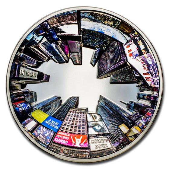 2025 Cook Islands 3 oz Silver 360° View: New York (w/ Box & COA) 2025 Cook Islands 3 oz Silver 360° View: New York (w/ Box & COA)