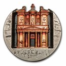 2025 Cook Islands 5 oz Silver Rose City: Petra Al-Khazneh