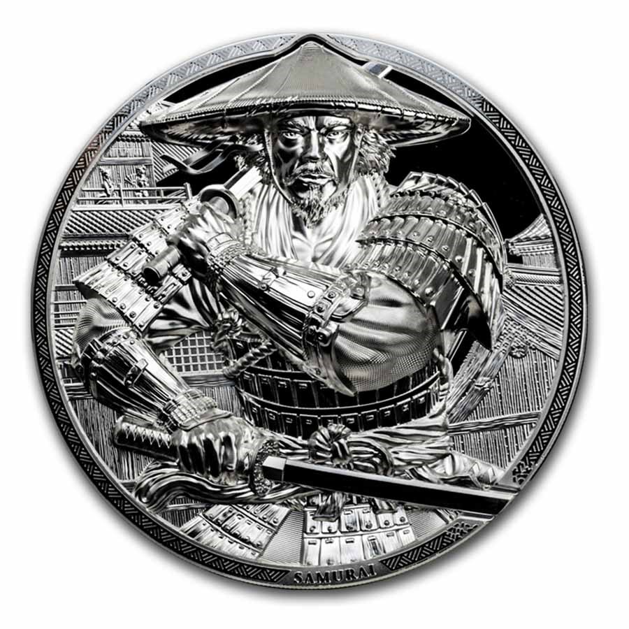 2025 Cook Islands 5 oz Silver Samurai (with Box & COA)
