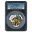 2025 Cook Islands 5 oz Silver Topography: Yellowstone PR-70 PCGS