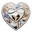 2025 Cook Islands Silver Brilliant Love Infinity Heart Shape