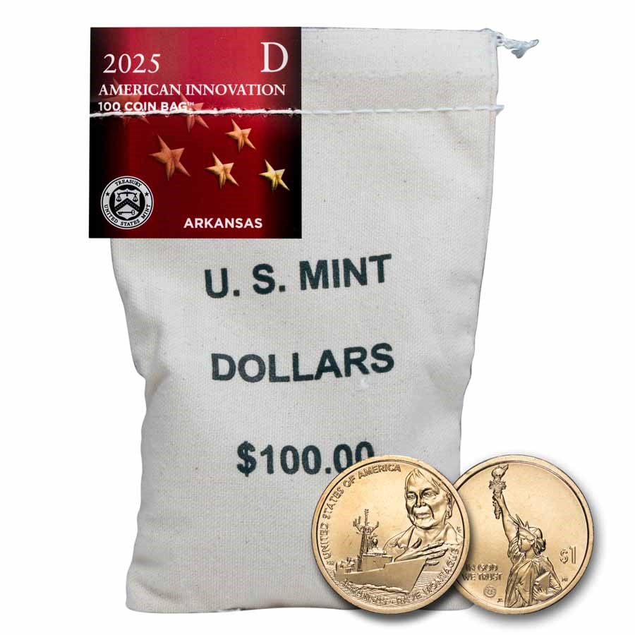 2025-D American Innovation $1 Navy Frigate 100-Coin Bag (AR)