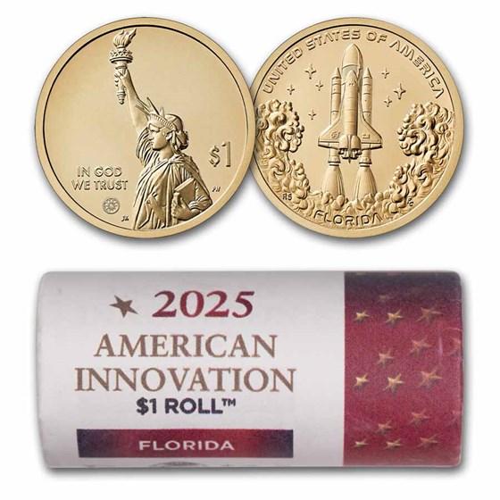 2025-D American Innovation $1 Space Shuttle 25-Coin Roll (FL) 2025-D American Innovation $1 Space Shuttle 25-Coin Roll (FL)