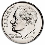 2025-D Roosevelt Dime 50-Coin Roll BU
