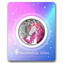2025 Fiji 1 oz Silver Pink Magical Unicorn "Roselle"