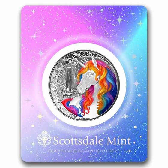 2025 Fiji 1 oz Silver Rainbow Magical Unicorn "Blossom"
