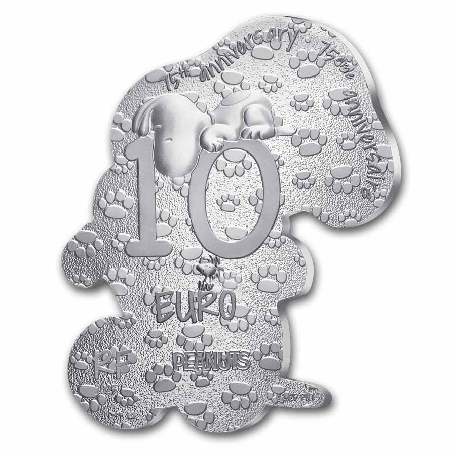 2025 France €10 Silver Proof 75 Years of Peanuts Snoopy Shaped | eBay