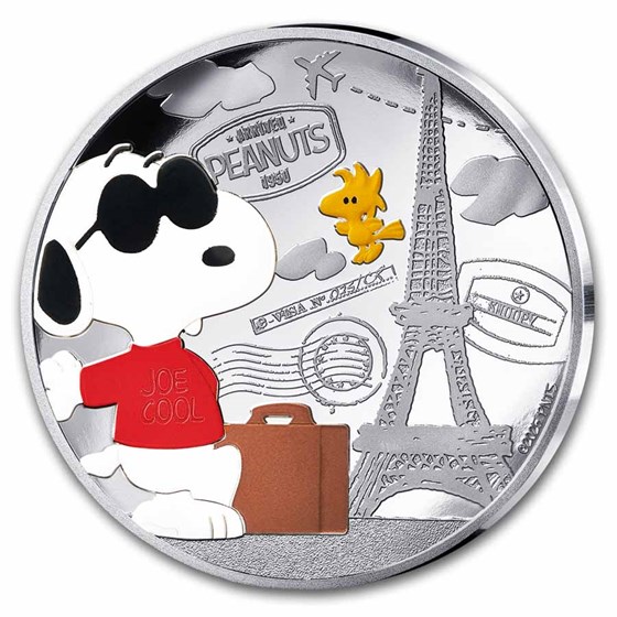 2025 France €10 Silver Proof Snoopy 75 Years of Peanuts Colorized 2025 France €10 Silver Proof Snoopy 75 Years of Peanuts Colorized