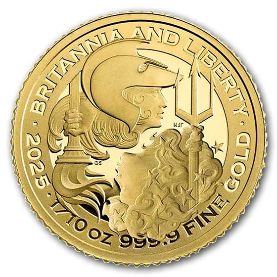 2025 GB 1/10 oz Gold Britannia & Liberty Proof (Damaged)