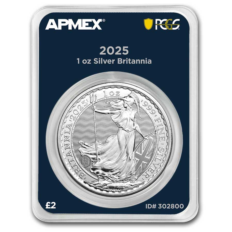 APMEX イギリス　ブリタニア 銀貨　1オンス　ミントダイレクト　2025年 Buy 2025 GB 1 oz Silver Britannia MD Premier + PCGS | APMEX