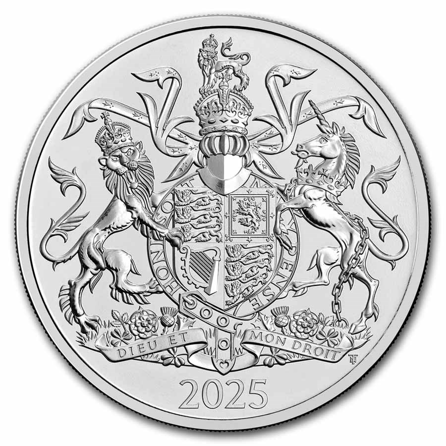 2025 GB £5 Coat of Arms of His Majesty King Charles III BU