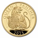 2025 GB Royal Tudor Beasts Queen's Panther 1 oz Gold Pf (Box/COA)