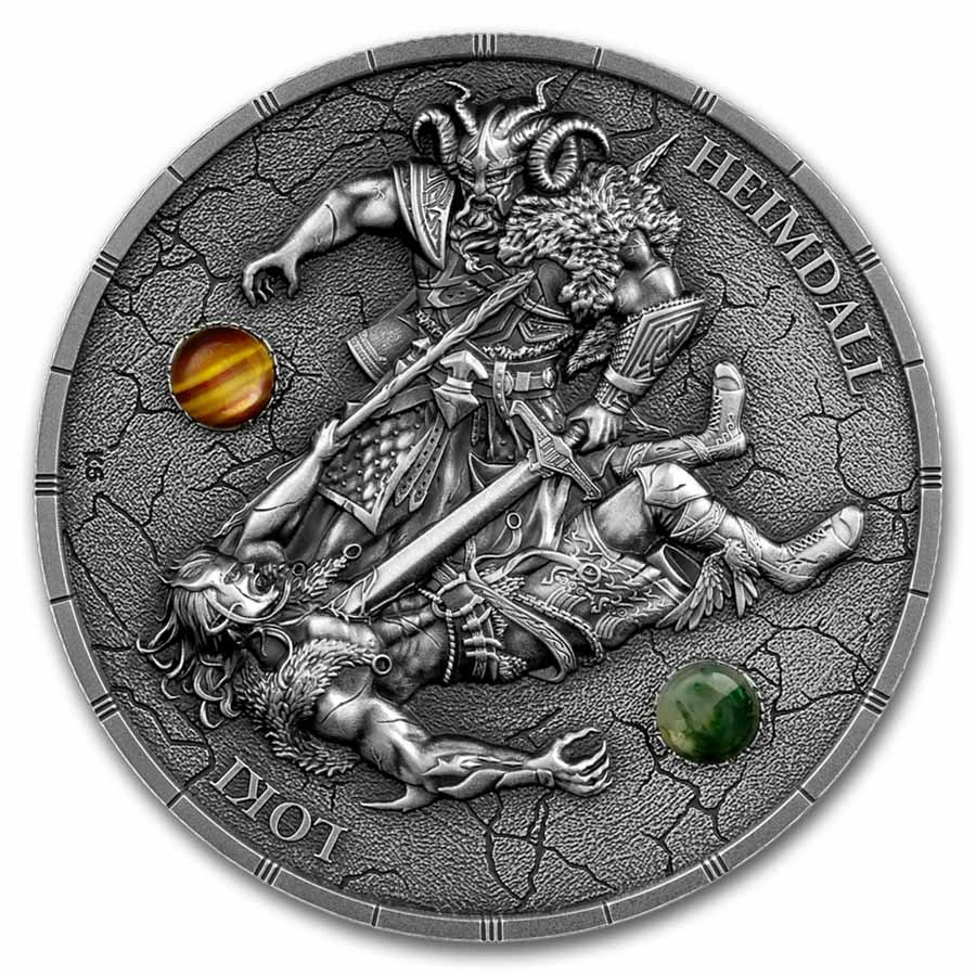 2025 Germania Ragnarok: Loki & Heimdall 2 oz Silver (UHR)