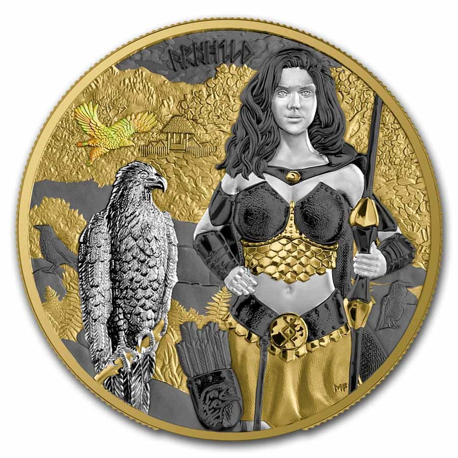 2025 Germania Valkyries: Arnhild Valhalla 1 oz Silver Round BU