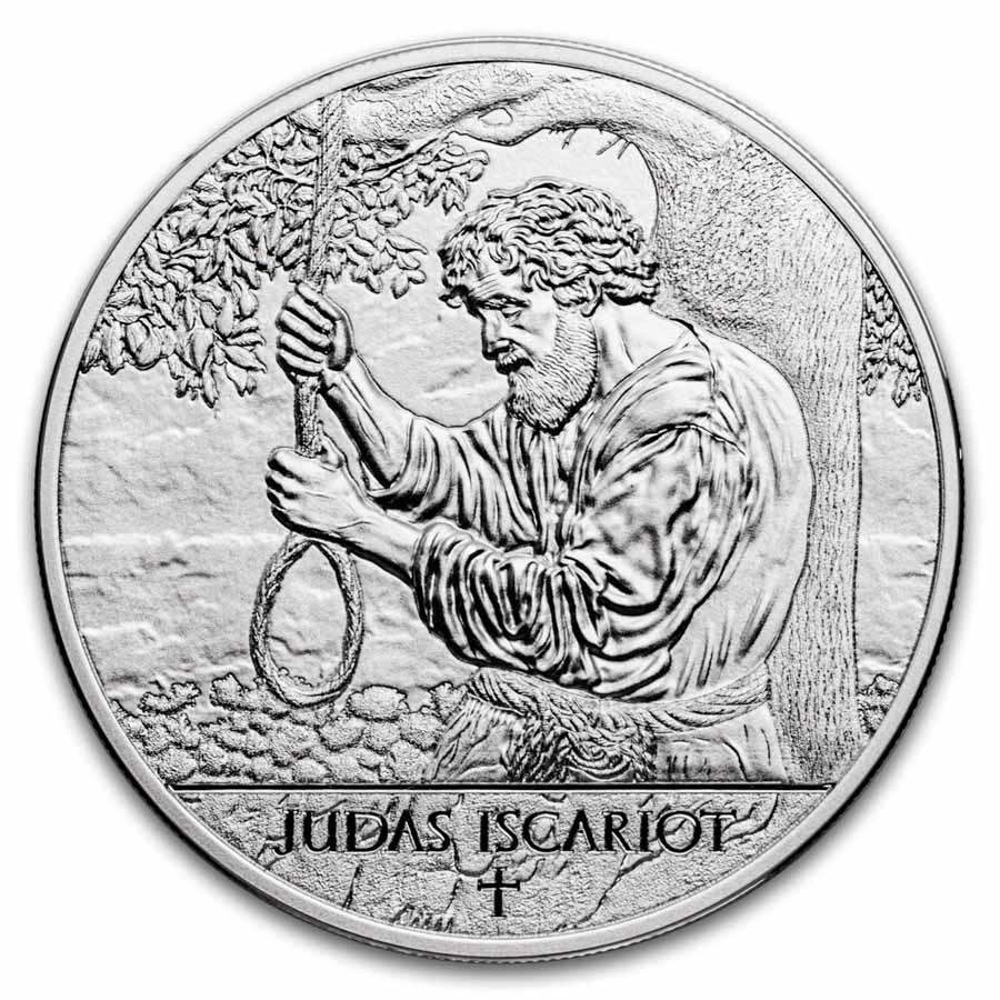 2025 Ghana 1 oz Ag Martyrdom of the 12 Apostles: Judas (Box/COA)