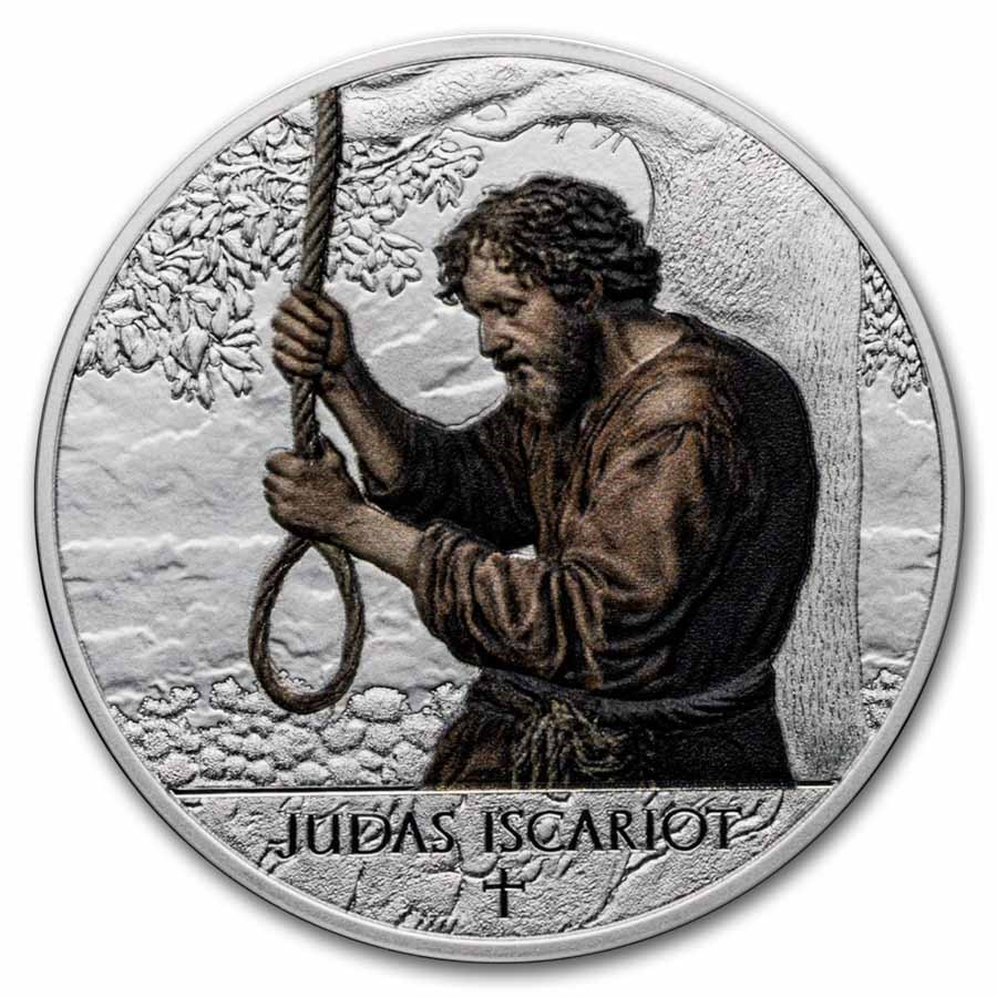 2025 Ghana 1 oz Ag Martyrdom of the 12 Apostles: Judas (Color)