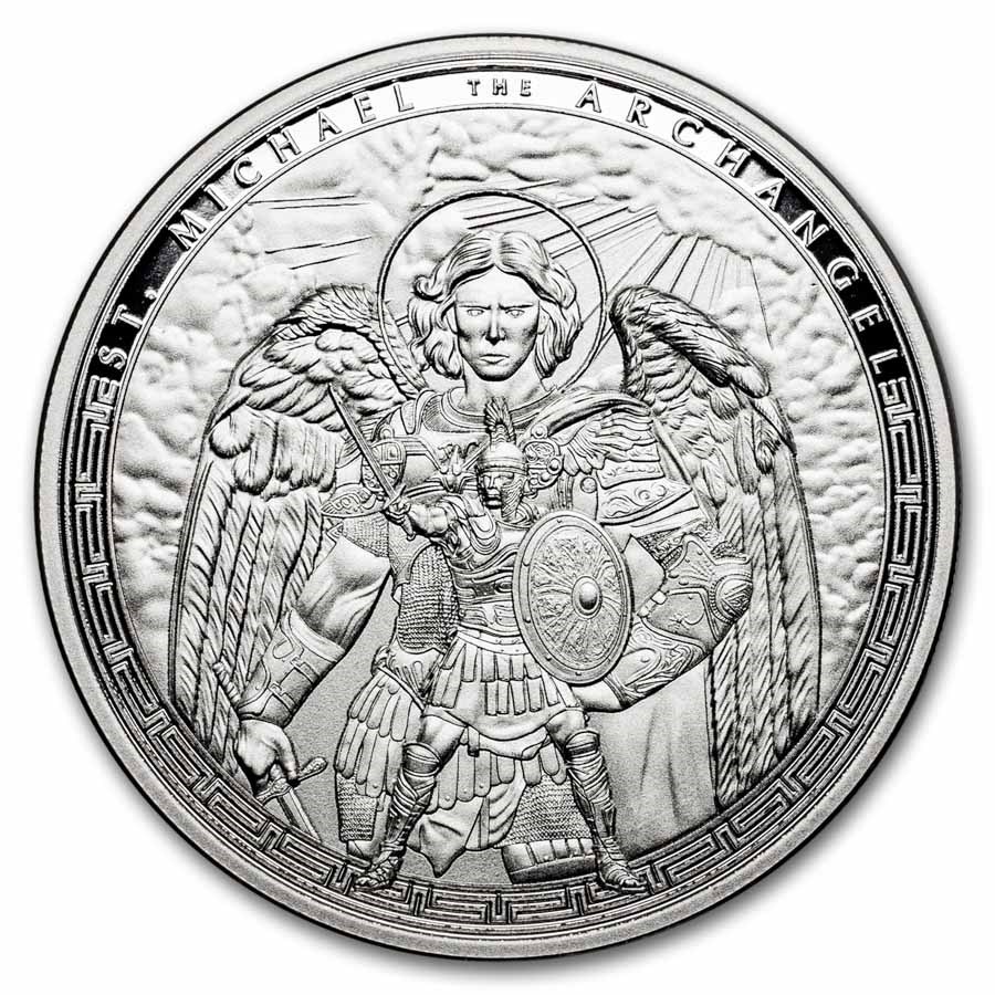 2025 Ghana 1 oz Silver Patron Saints St. Michael (Box/COA)