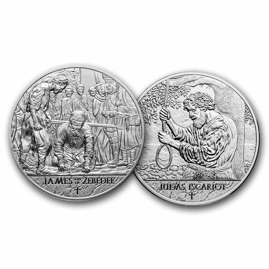 2025 Ghana Martyrdom of the 12 Apostles Judas & James 2-Coin Set
