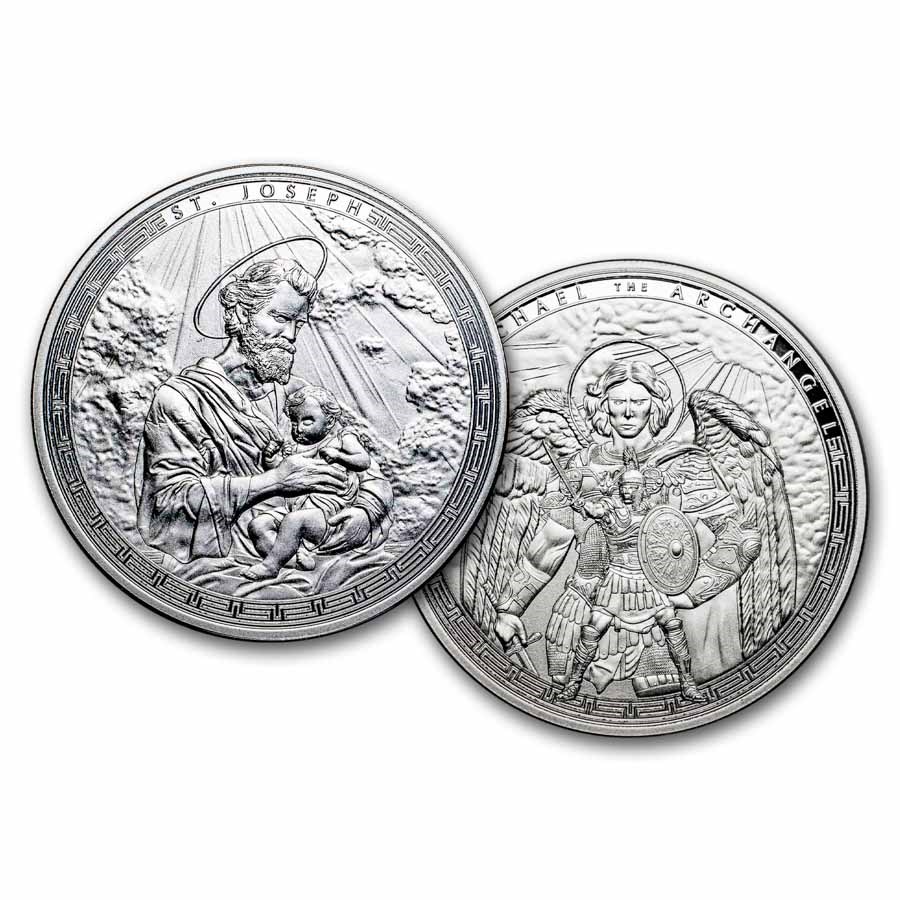 2025 Ghana Patron Saints St. Michael & St. Joseph 2-Coin Set