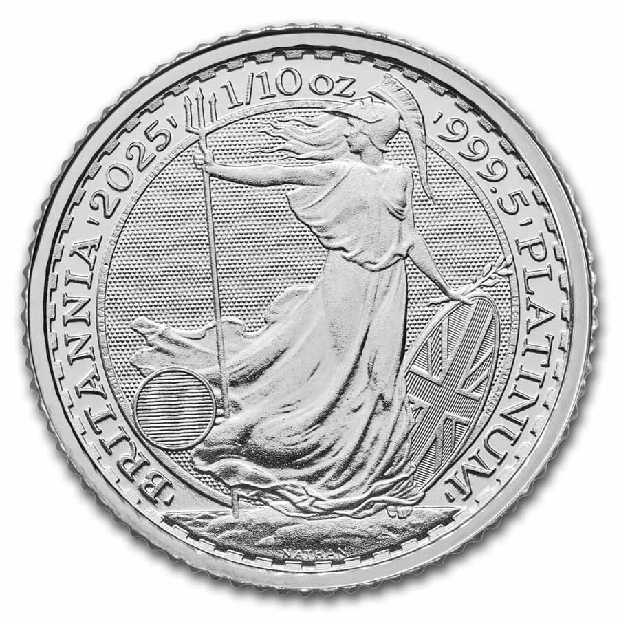 2025 Great Britain 1/10 oz Platinum Britannia BU