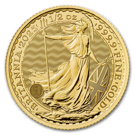 2025 Great Britain 1/2 oz Gold Britannia BU 2025 Great Britain 1/2 oz Gold Britannia BU