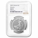 2025 Great Britain 1 oz Silver Britannia NGC MS-70