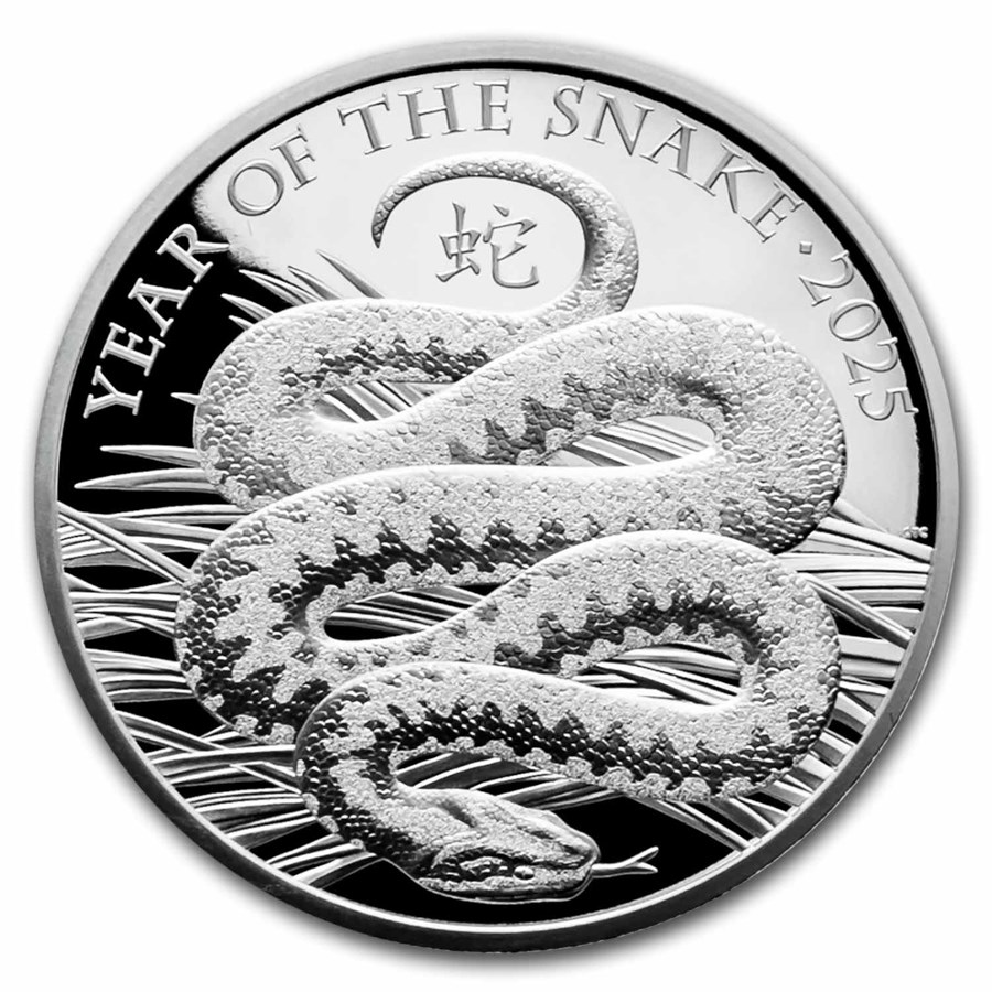 Silver Year Collection 2025 Great Britain 1 oz Silver Year of the Snake Prf (Box & COA)
