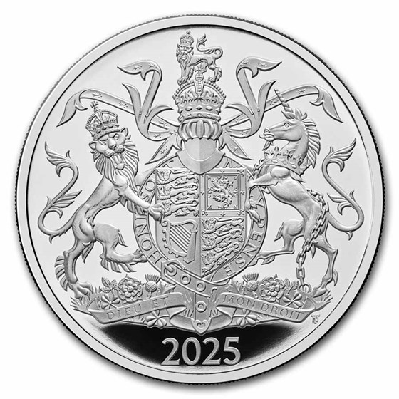 2025 Great Britain £5 Silver Coat of Arms Pf (w/Box & COA) 2025 Great Britain £5 Silver Coat of Arms Pf (w/Box & COA)