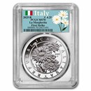 2025 Italy 1 oz Silver Flora & Fauna - The Daisy MS-70 PCGS (FS)