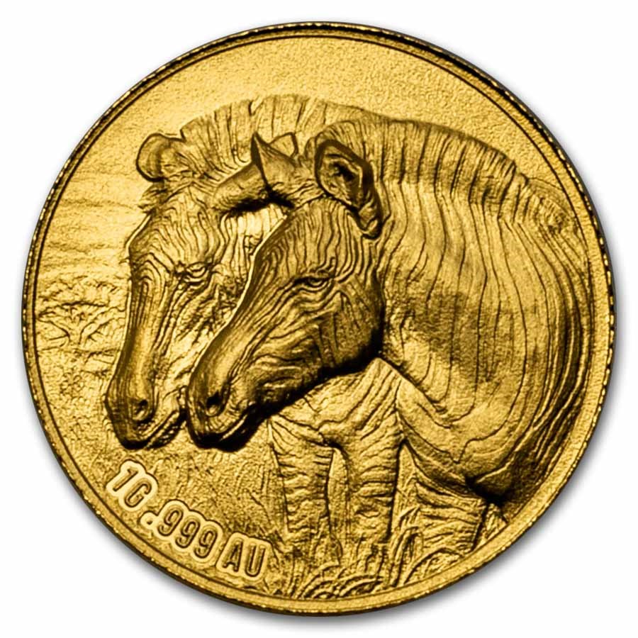 2025 Ivory Coast 1 gram Gold P. DE Greef: Zebra (w/ Box & COA)