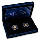 2025 Ivory Coast 2 gram Gold Signature Kookaburra 2-Coin Set