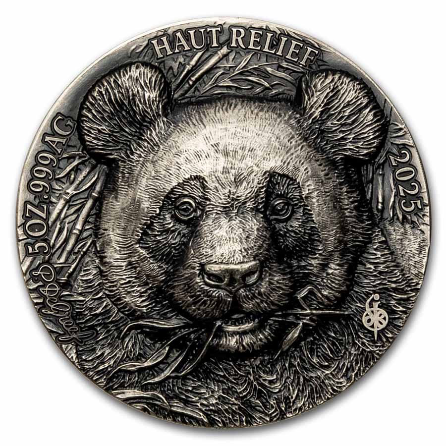 Buy 2025 Ivory Coast 5 oz Silver Big Five Asia Panda | APMEX