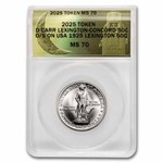 2025 Lexington-Concord Token MS-70 ANACS & Program with Stamp