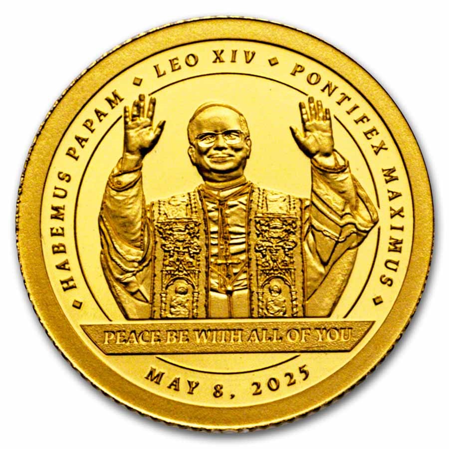 2025 Liberia 1/2 gram Gold LEO XIV Habemus Papam