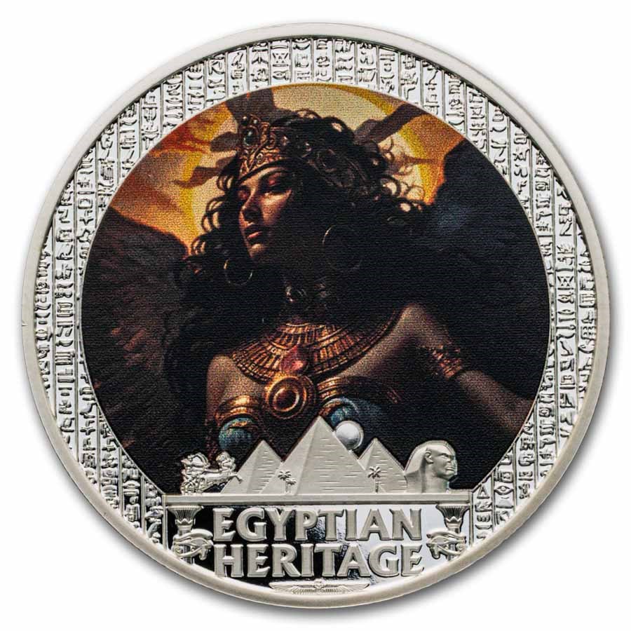 2025 Liberia 1 oz Silver Egyptian Heritage: Isis