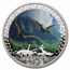 2025 Liberia 1 oz Silver Jurassic Life Dinosaur: Pterodactyl