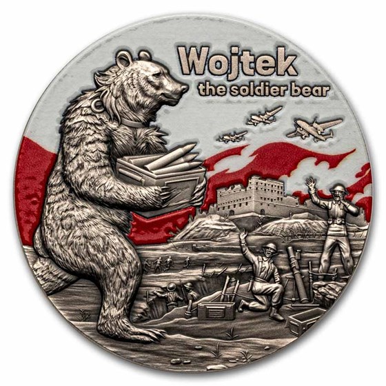 2025 Liberia 1 oz Silver Wojtek The Soldier Bear (w/ Box & COA) 2025 Liberia 1 oz Silver Wojtek The Soldier Bear (w/ Box & COA)