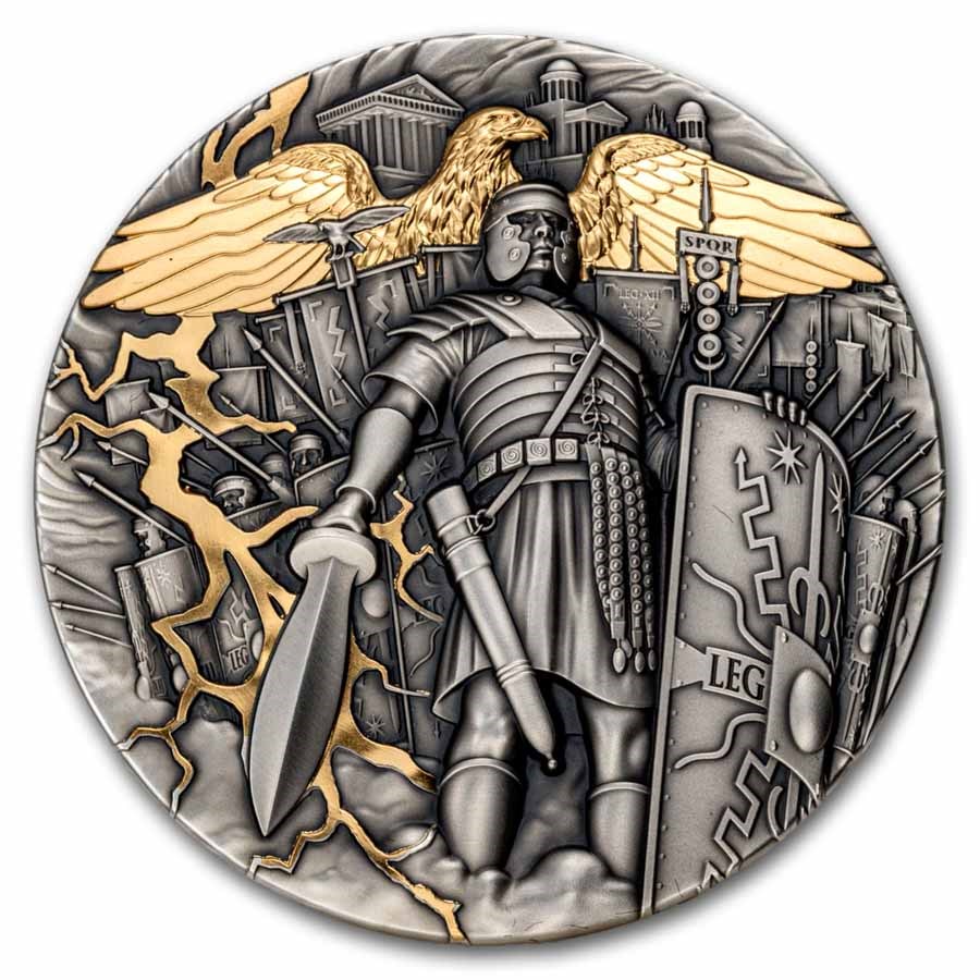 2025 Liberia 2 oz Silver Antique Roman Legion (Box & COA)