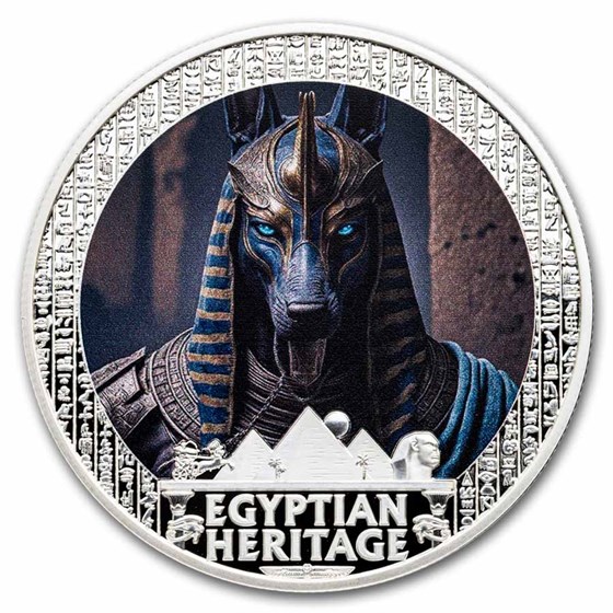 2025 Liberia 2 oz Silver Egyptian Heritage: Anubis 2025 Liberia 2 oz Silver Egyptian Heritage: Anubis